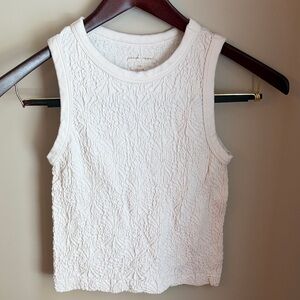 Pink Rose Cream Textured Tank Top
